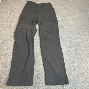 REI Co-op Pants‎ Boys Medium Gray Convertible Hiking Cargo Zip Off Nylon Outdoor